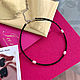 Черный чокер из бисера. Чокер с натуральным жемчугом. Чокер. STATEMENTS JEWELRY Only_you_byElena. Ярмарка Мастеров.  Фото №7