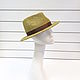 Fedor's Straw Hat. Color olive. Hats1. Exclusive HATS. LANA ANISIMOVA.. Online shopping on My Livemaster.  Фото №2