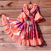 Детский цыганский костюм Соня из атласной ткани
