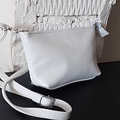 Сумки и аксессуары handmade. Livemaster - original item Leather bag. Crossbody bag. Clutch bag white. Handmade.