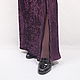 Dress elegant evening purple velvet pleated with lace to the floor. Dresses. Yana Levashova Fashion. My Livemaster. Фото №5