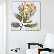 Картина пастелью Кухонный натюрморт (шебби шик, оливковый, бежевый)