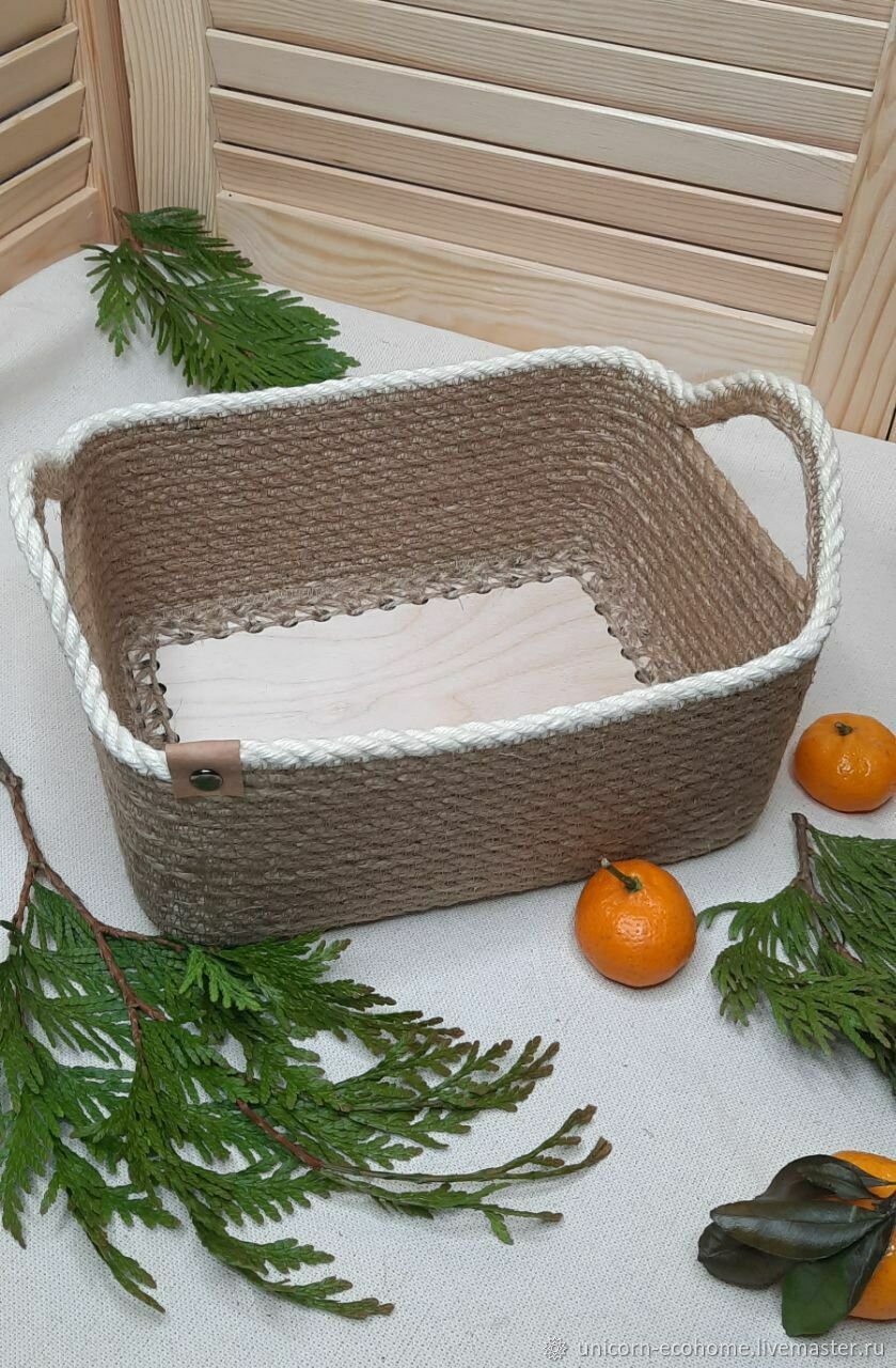 Корзины: Прямоугольная корзина с деревянным дном. в интернет-магазине ...