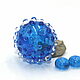20 mm focal hollow bead with raised points lampwork handmade, Beads1, Nizhnij Lomov,  Фото №1
