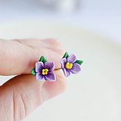 Украшения handmade. Livemaster - original item Handmade Lilac Stud Earrings. Handmade.