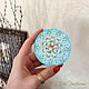 Mandala painting on a blue background. Pictures. vettochka. Online shopping on My Livemaster.  Фото №2