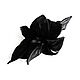 Order Small brooch flower made of leather Black Orchid Black Suede leather. De-Si-Re. Livemaster. . Brooches Фото №3
