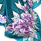 Order Silk scarf 'Lilac flowers' Lilac, blue-green gray. Silk. Silk Batik Watercolor ..VikoBatik... Livemaster. . Shawls1 Фото №3