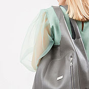 Сумки и аксессуары handmade. Livemaster - original item Bag Package Leather Gray - Bag String Bag Shopper Tote Hobo Boho. Handmade.