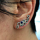 Silver cuff Earrings transformers - Cuff with the blue stone, Cuff Earrings, Almaty,  Фото №1