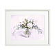 Белый букет с эвкалиптом - White bouquet of flowers with Eucaliptus, Картины, Москва,  Фото №1