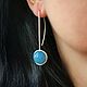 Серьги с аквамариновым кварцем  "шарики 2". Серьги классические. Newstylejewelry. Интернет-магазин Ярмарка Мастеров.  Фото №2