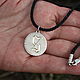 Monogram silver pendant. Pendants. kot-bayun. Online shopping on My Livemaster.  Фото №2