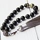 Good Luck prayer beads made of black agate. Rosary. The star of Siberia. My Livemaster. Фото №4