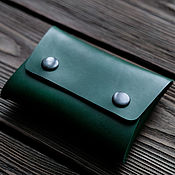 Сумки и аксессуары handmade. Livemaster - original item Mini Leather Wallet — Green. Handmade.