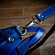 Модная женская сумка в форме трапеции AMELIE Cobalt Blue Кобальтовая. Классическая сумка. кожаных дел мастер Андрей (wesmont). Ярмарка Мастеров.  Фото №5