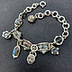 Bracelet Silver. sacred Valentine. Fluorite, labradorite, kyanite, Chain bracelet, St. Petersburg,  Фото №1