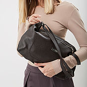 Сумки и аксессуары handmade. Livemaster - original item Brown leather crossbody bag with shoulder strap Chocolate. Handmade.