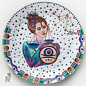Картины и панно handmade. Livemaster - original item Zodiac sign Libra-plate on the wall-a gift to Libra. Handmade.