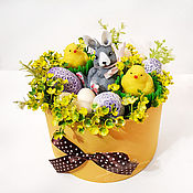 Косметика ручной работы handmade. Livemaster - original item Soap bouquet Easter planters as a gift for Easter eggs rabbit and chicks. Handmade.