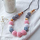 Order slingobusy with silicone beads. A gift for a newborn - Pink. LillyShop. Livemaster. . Slingbus Фото №3