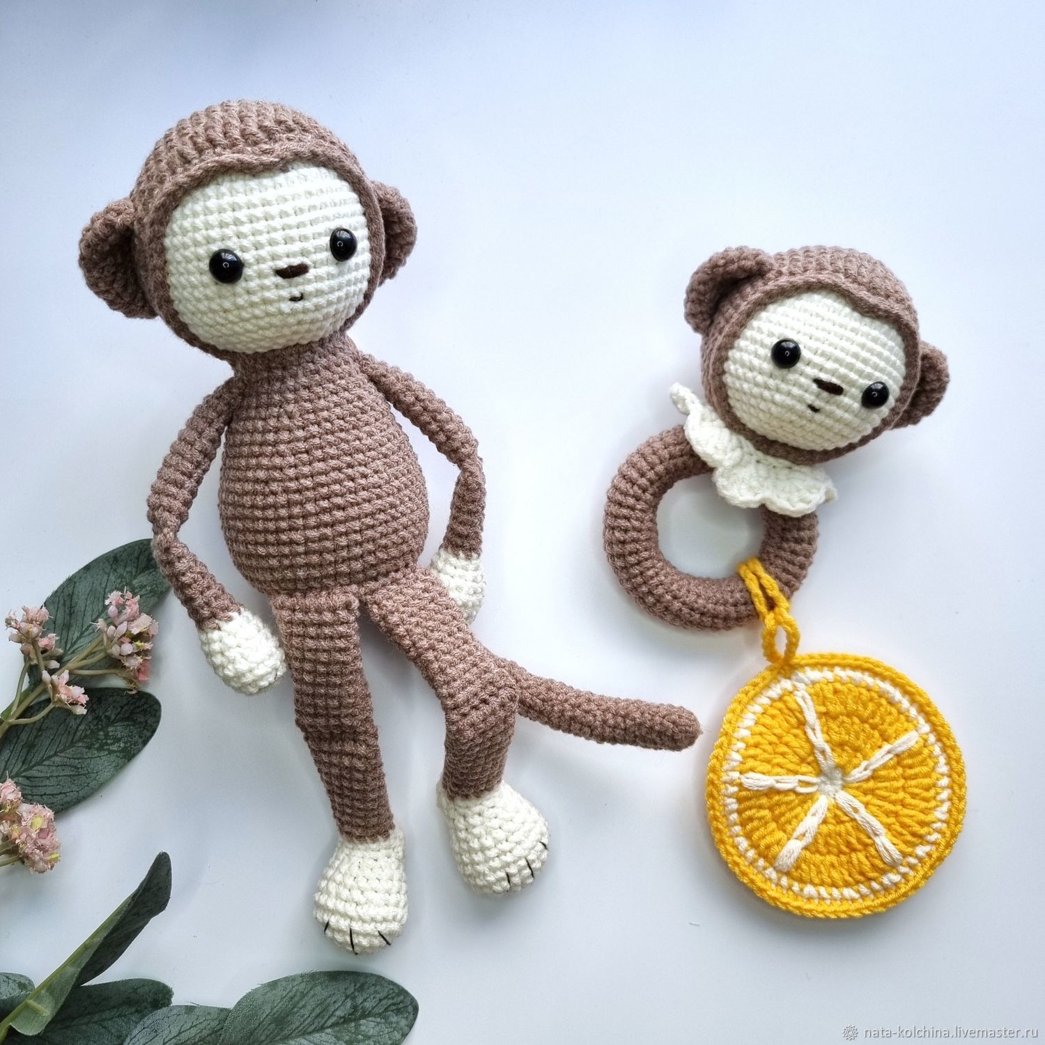 7 милых обезьянок крючком со схемами, описаниями и МК