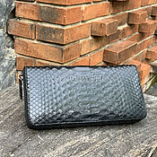 Сумки и аксессуары handmade. Livemaster - original item Python Patent Leather Wallet. Handmade.
