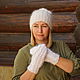 Sets of headgear: Set of Downy Hat Shirt Front Mittens. Headwear Sets. Down shop. My Livemaster. Фото №4
