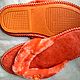 Orange flip flops from Mouton. Slippers. Warm gift. Online shopping on My Livemaster.  Фото №2