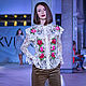 guipure blouse with hand embroidery ' siamese cats 2', Blouses, Vinnitsa,  Фото №1