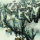 Китайская живопись Весна в Сучжоу(пейзаж город вода акварель лодки. Картины. Анна Энгардо китайская живопись. Ярмарка Мастеров.  Фото №4