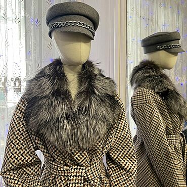 Аксессуары ручной работы. Ярмарка Мастеров - ручная работа Английский воротник из меха российской чернобурки в росшив. Handmade.