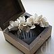 pearl comb with hydrangeas and roses, Hair Decoration, London,  Фото №1