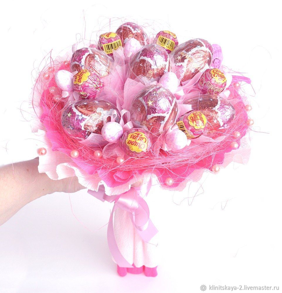 ​Букет из конфет Ferrero Rocher форме сердца, подарок девушке