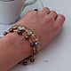 Citrine bracelet with pearls and citrine, Bead bracelet, Omsk,  Фото №1
