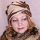 Hat women's felt in the style of the 20s beige and brown, Hats1, Novosibirsk,  Фото №1