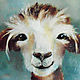 Llama fluffy oil Painting. Pictures. Viktorianka. Online shopping on My Livemaster.  Фото №2