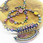Украшения handmade. Livemaster - original item Hematin necklace Rainbow boat of the Emperor 55 cm. Handmade.