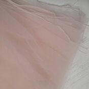 Материалы для творчества handmade. Livemaster - original item Tulle soft pale pink, 1 m wide 140 cm. Handmade.