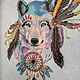 Order Picture cross stitch Wolf Dreamcatcher, cross stitch. Alena (Sweet Home). Livemaster. . Pictures Фото №3