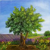 Картины и панно handmade. Livemaster - original item Summer landscape oil painting 