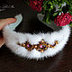The bezel is made of mink fur, fur headband, hair band, Headband, Bratsk,  Фото №1
