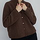 Order Brown knitted jacket 'Prague' cardigan jacket coffee. SolarisArtis. Livemaster. . Jackets Фото №3