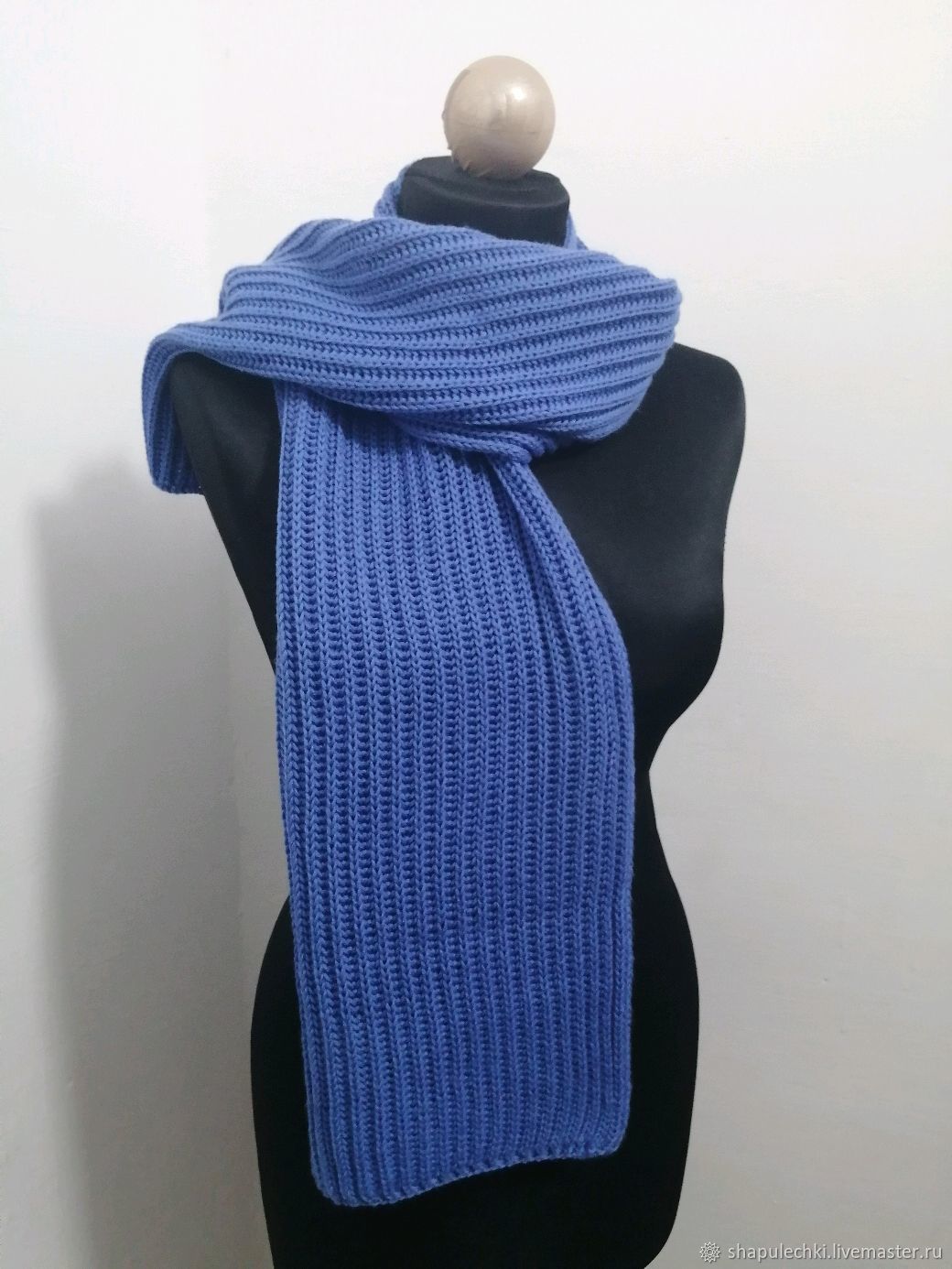Многоцветный шарф-платок с веерными мотивами