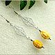 Earrings 'Patterned' amber silver. Earrings. Frollena II. Natural Baltic amber. My Livemaster. Фото №6