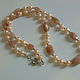 Necklace of natural pink pearls and heliolite (sun stone), Necklace, Velikiy Novgorod,  Фото №1