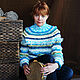 Womens knitted sweater Azure. Wool women sweater, Sweaters, Minsk,  Фото №1
