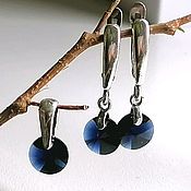 Украшения handmade. Livemaster - original item Set of earrings and pendant with Swarovski crystals. Handmade.