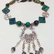 Украшения handmade. Livemaster - original item Necklace made of natural stones in an ethnic style Magic stone.. Handmade.