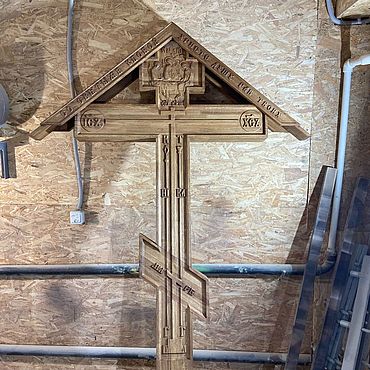 Картины и панно ручной работы. Ярмарка Мастеров - ручная работа Крест могильный из дуба. Handmade.